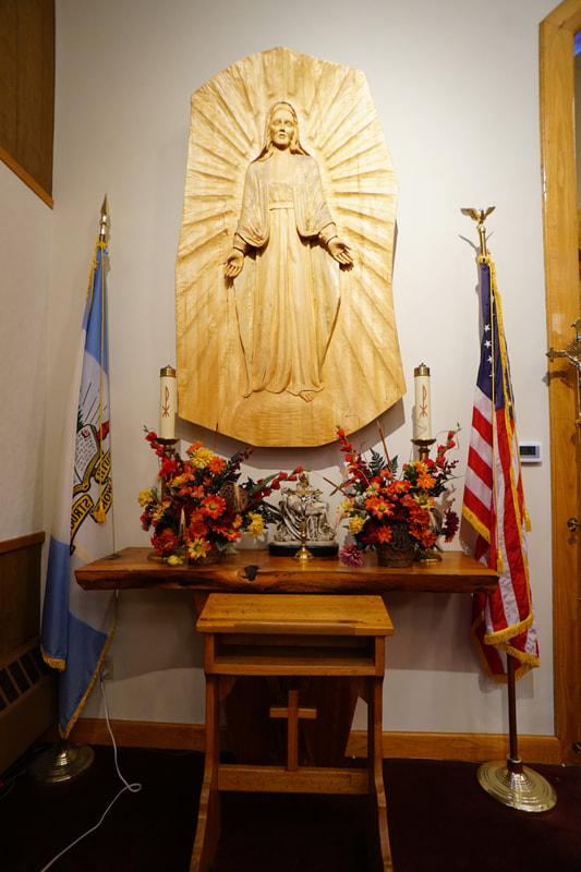 Wooden sculpture of the Blessed Virgin Mary